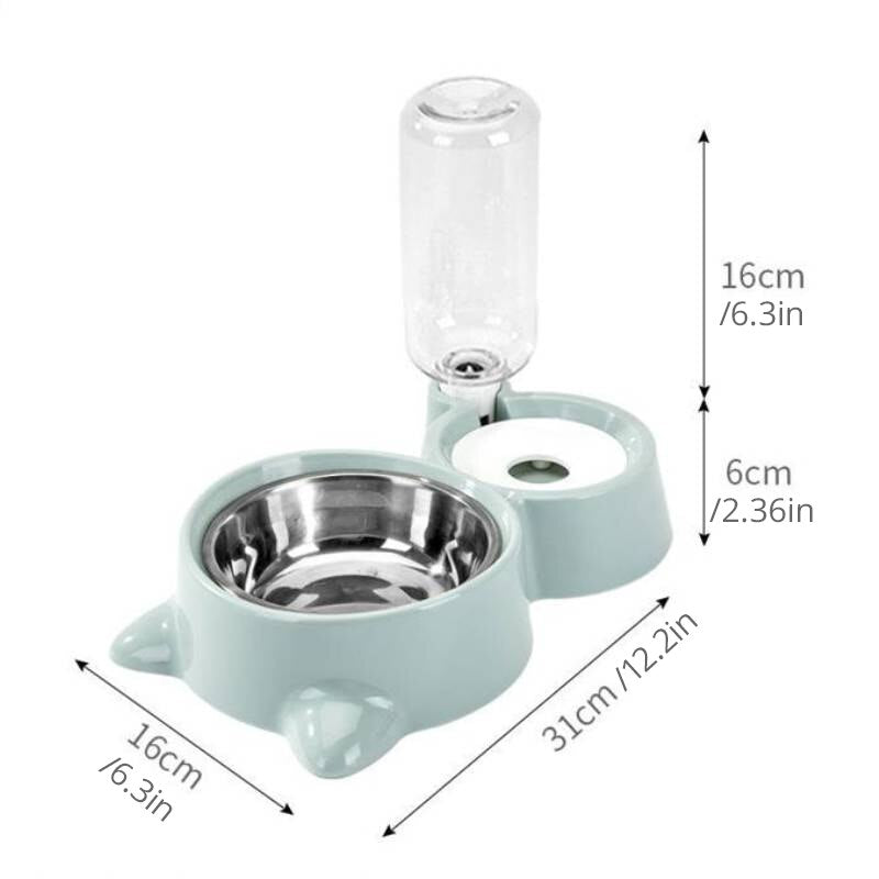 Mangeoire Automatique pour Chat et Chien - Distributeur de Nourriture et d'Eau