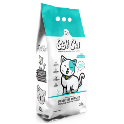 Litière Agglomérante Soft Cat – 5L / 10L (Savon de Marseille / Lavande / Aloe Vera)