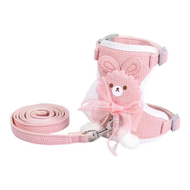 Harnais avec Laisse pour Chat et Petit Chien – Ajustable