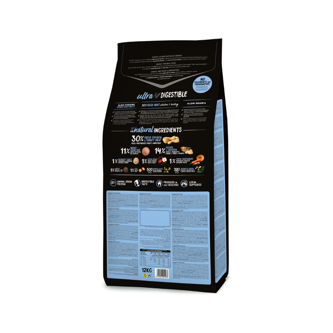 Ownat Ultra Maxi Junior Dog Food 12kg – Natural Food for Large Breed Puppies