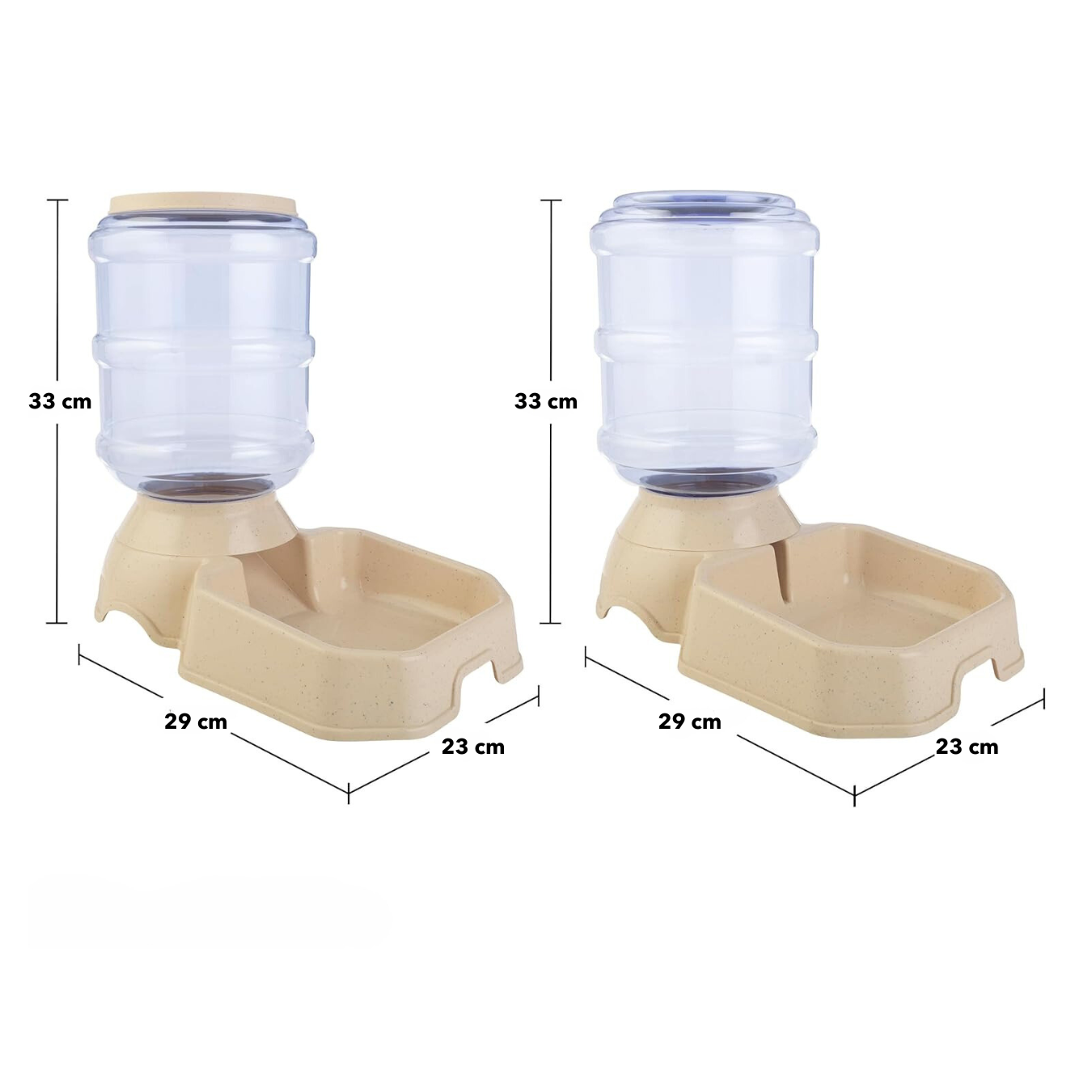 Mangeoire Automatique pour Chat et Chien - Ensemble Distributeur de Nourriture et d'Eau avec Recharge par Gravité