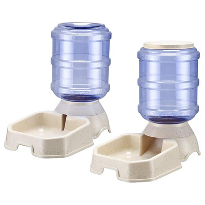 Mangeoire Automatique pour Chat et Chien - Ensemble Distributeur de Nourriture et d'Eau avec Recharge par Gravité