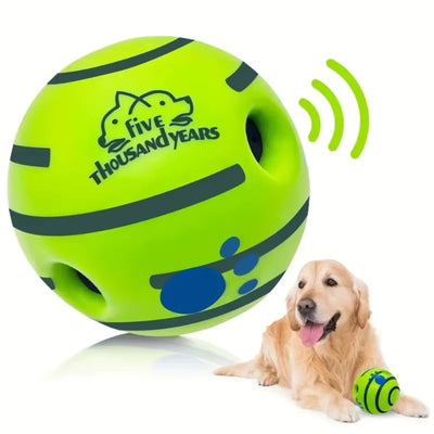 Balle Interactif pour Chien – Bruits Amusants Sans Piles, S’Active en Roulant ou en Secouant