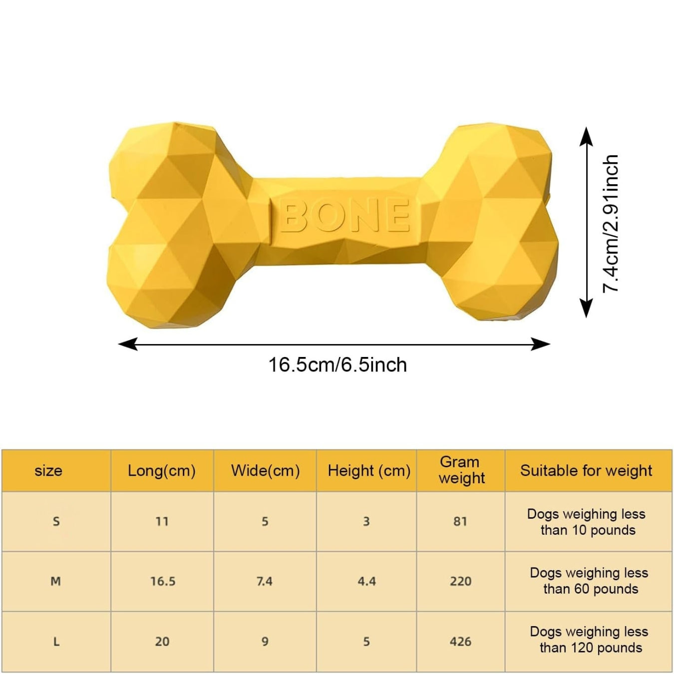 Rubber Dog Chew Toy – Durable Bone Toy with Treat Holder