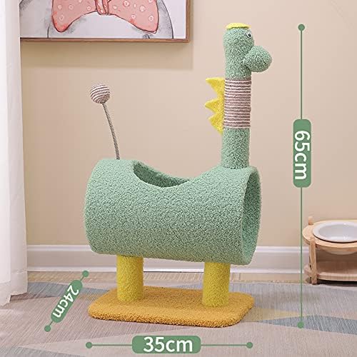 Arbre à Chat Dinosaure – Griffoir en Sisal avec Tunnel