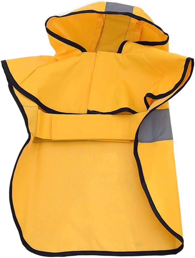 Imperméable pour Chien – Poncho à Capuche avec Bandes Réfléchissantes pour Grands Chiens
