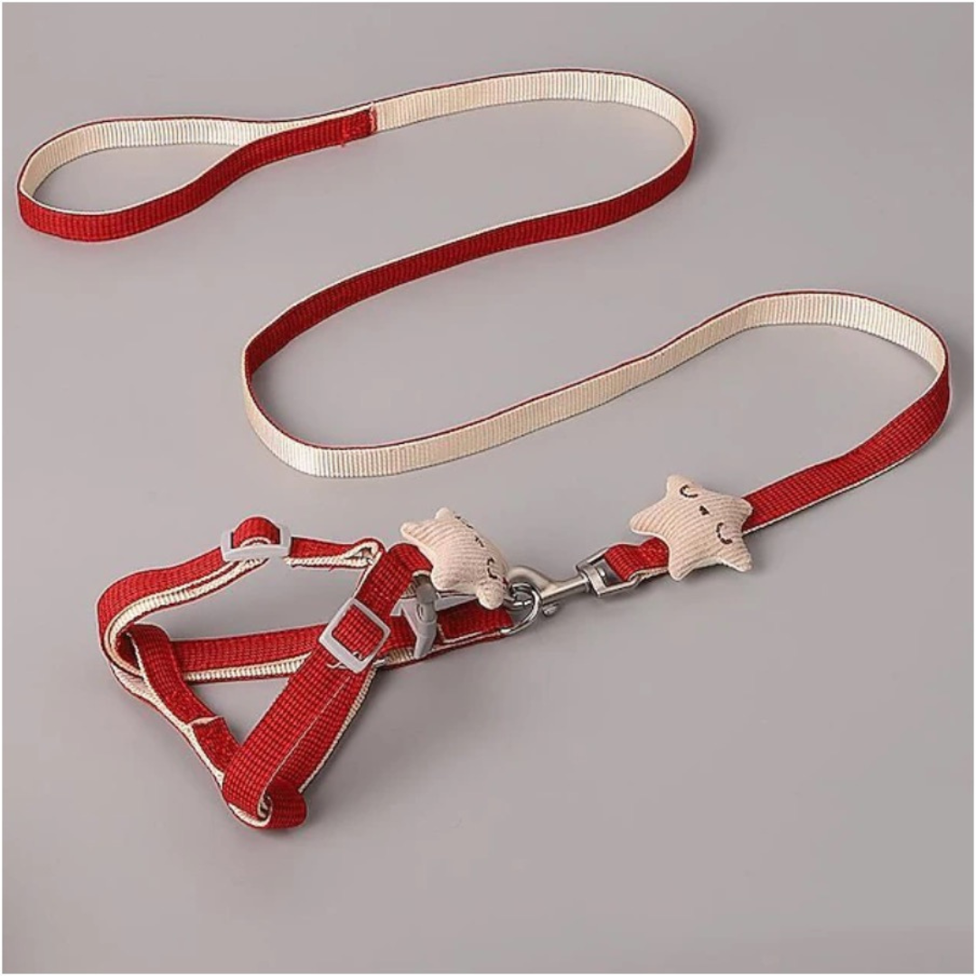 Harnais avec Laisse pour Chien et Chat – Set Ajustable
