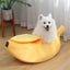 Cat Bed Banana-Shaped  – Soft Plush House for Small Pets