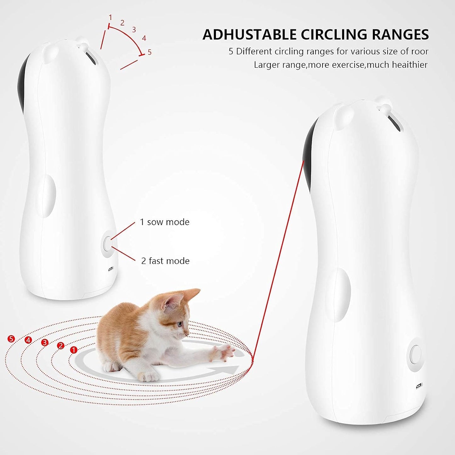 Automatic Laser Cat Toy – USB Rechargeable Interactive Laser