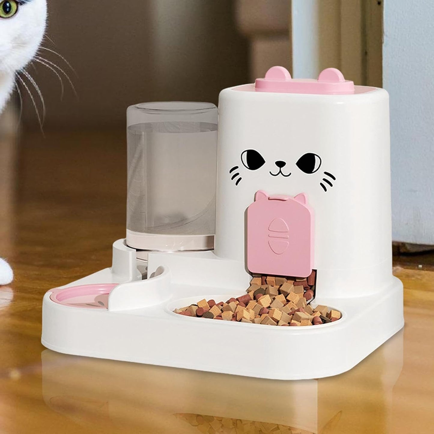 Automatic Cat Feeder with Water Dispenser – Gravity Feeding Station