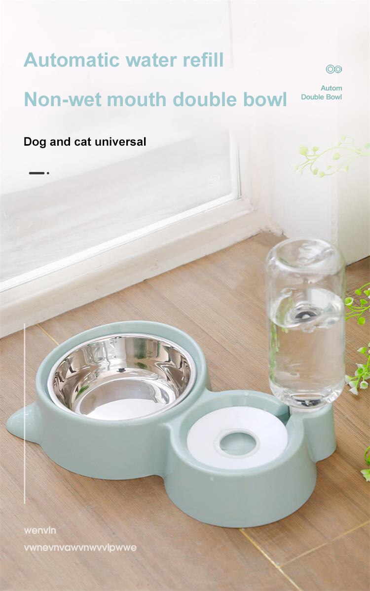 Mangeoire Automatique pour Chat et Chien - Distributeur de Nourriture et d'Eau