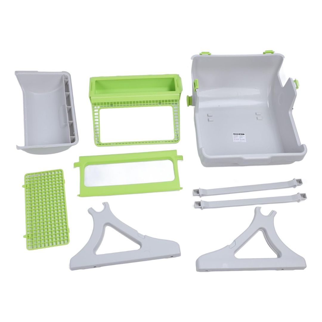 Bac à Litière Chat Semi-Automatique – Grand Plateau en PP