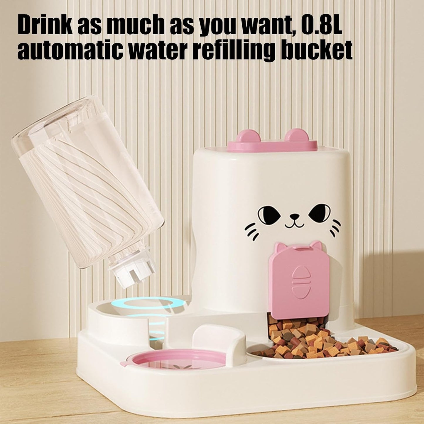 Automatic Cat Feeder with Water Dispenser – Gravity Feeding Station