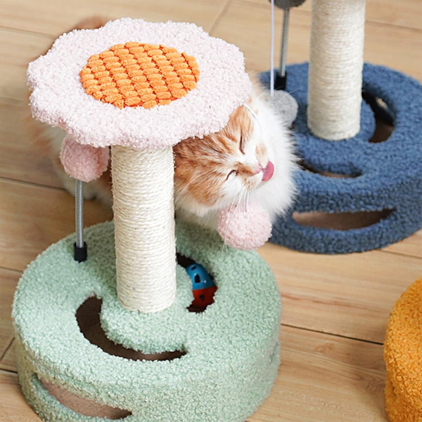 Petit arbre à chat tour – Griffoirs, plateforme de saut et balle de jeu
