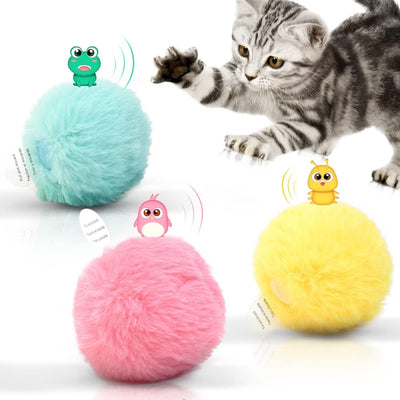 Jouet interactif pour chat avec son et herbe à chat