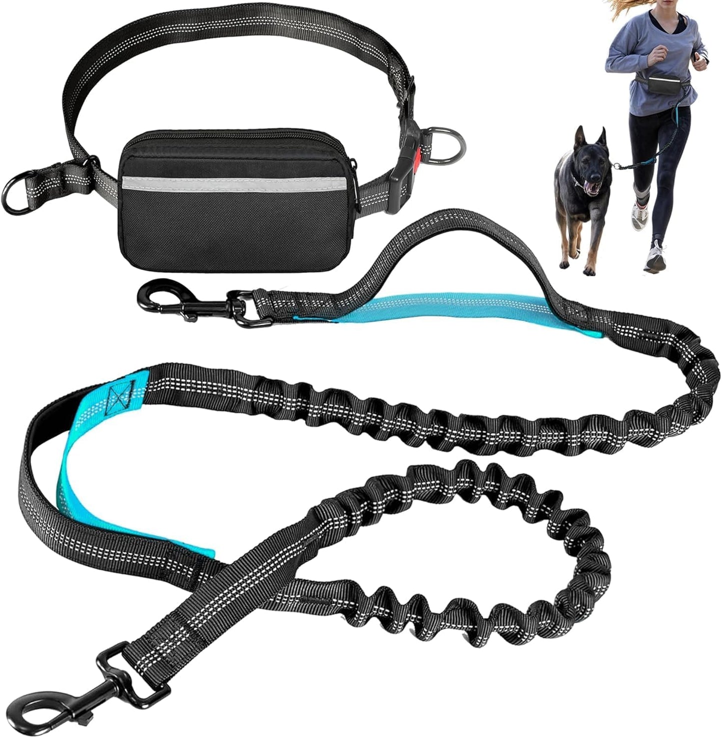 Laisse Chien Mains Libres – Ceinture avec Amortisseur