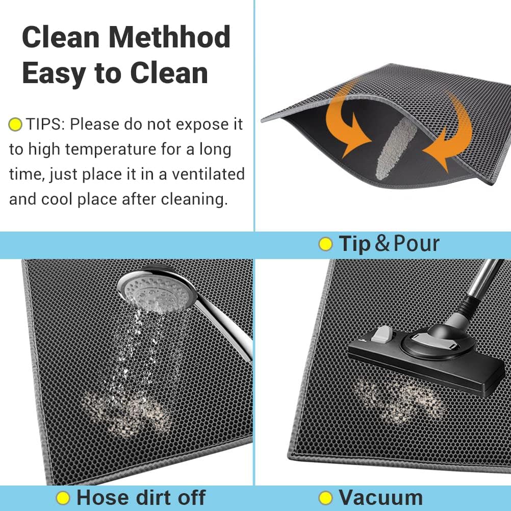 Tapis de litière pour chat innovant avec protection double couche