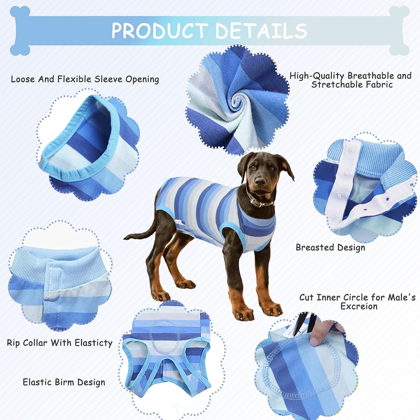 Dog Recovery Suit – Post Surgery Anti-Licking Vest