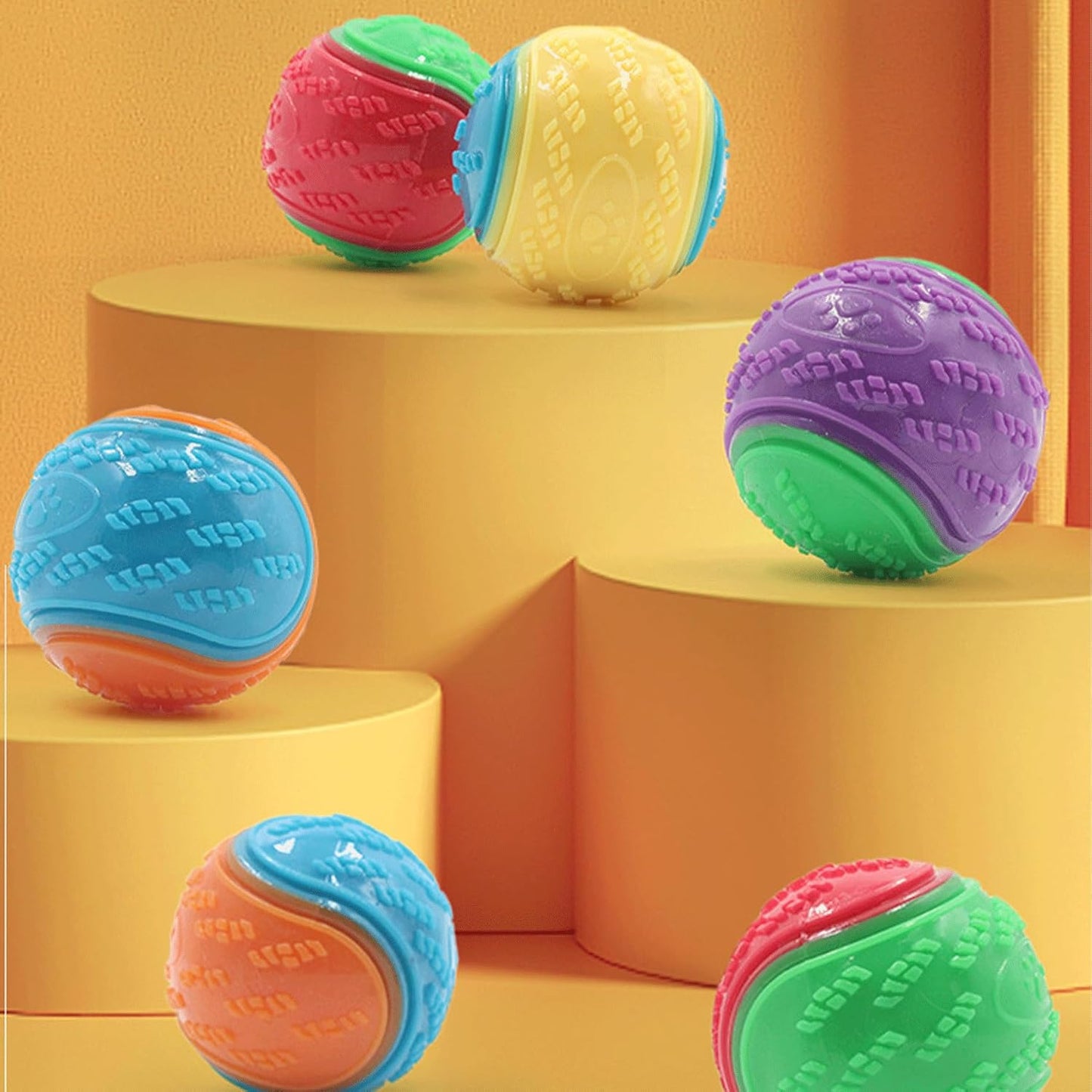 Balle à Mâcher Interactive pour Chien – Jouet Squeaky en Caoutchouc Résistant