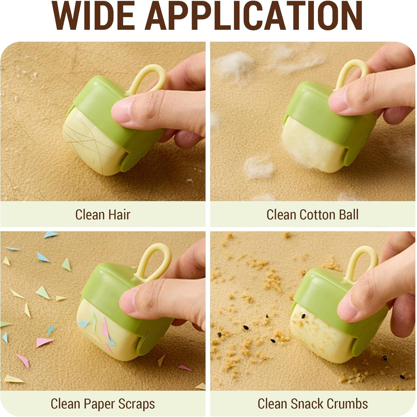 Rouleau Anti-Peluches Lavable – Ramasse-Poils Réutilisable pour Vêtements & Meubles