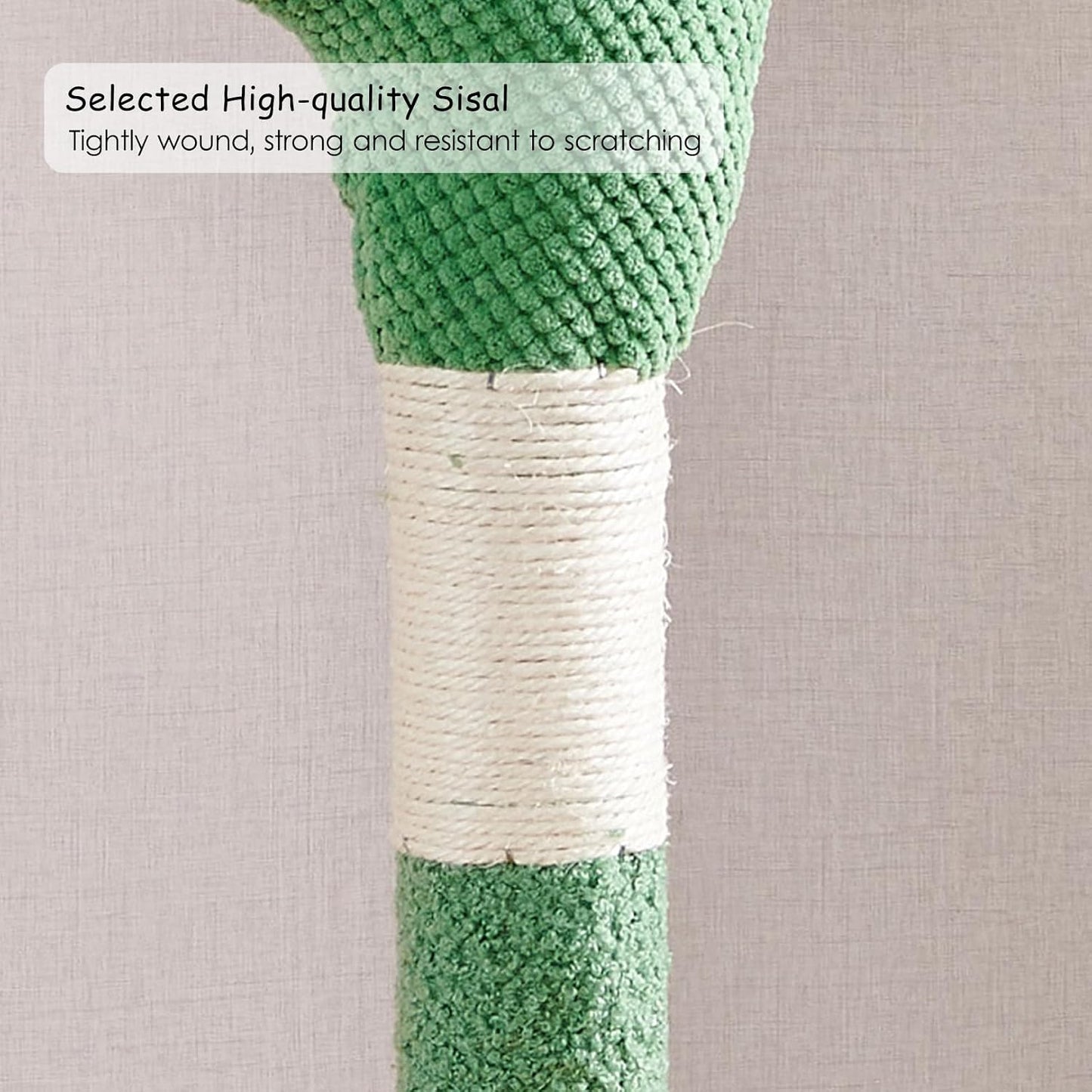 Cactus Cat Tree with Hammock, Scratching Post & Ladder