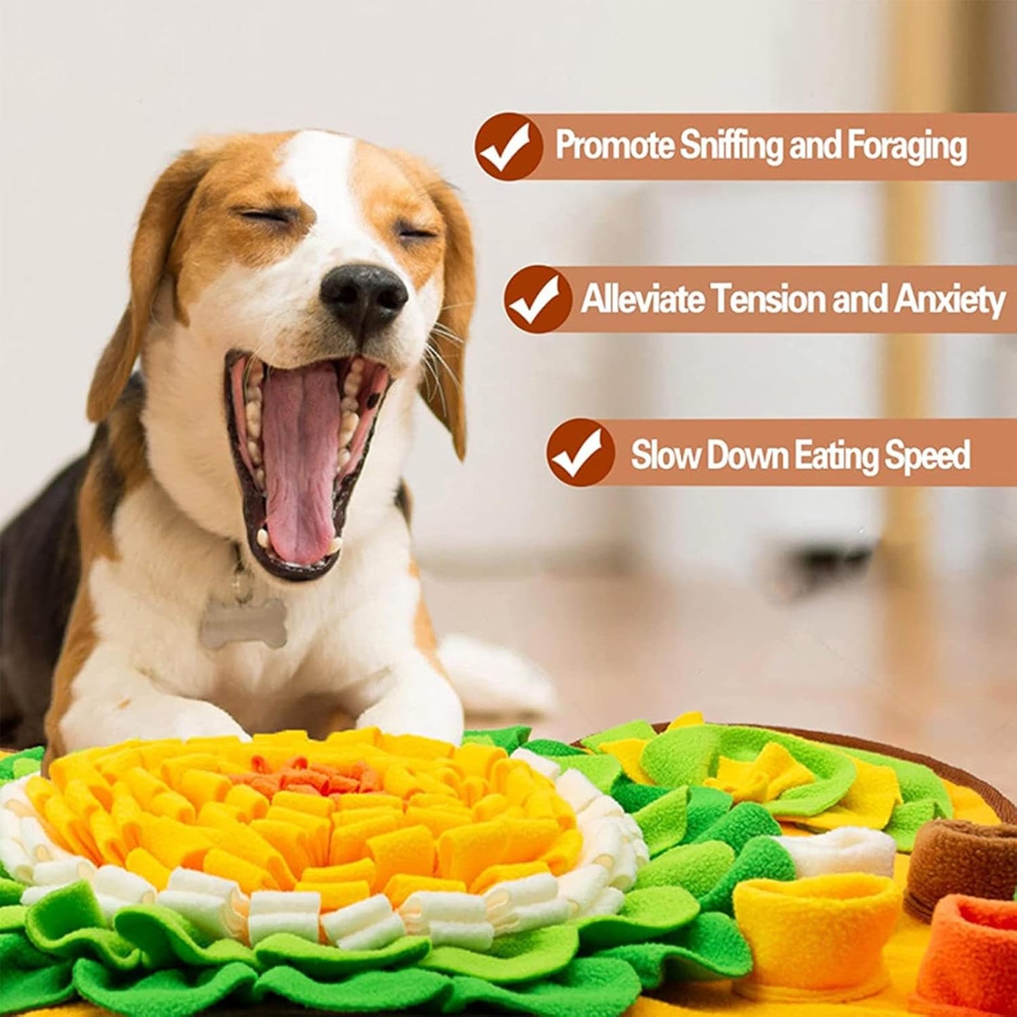 Dog Snuffle Mat – Interactive Feeding Puzzle Mat 64×43 cm
