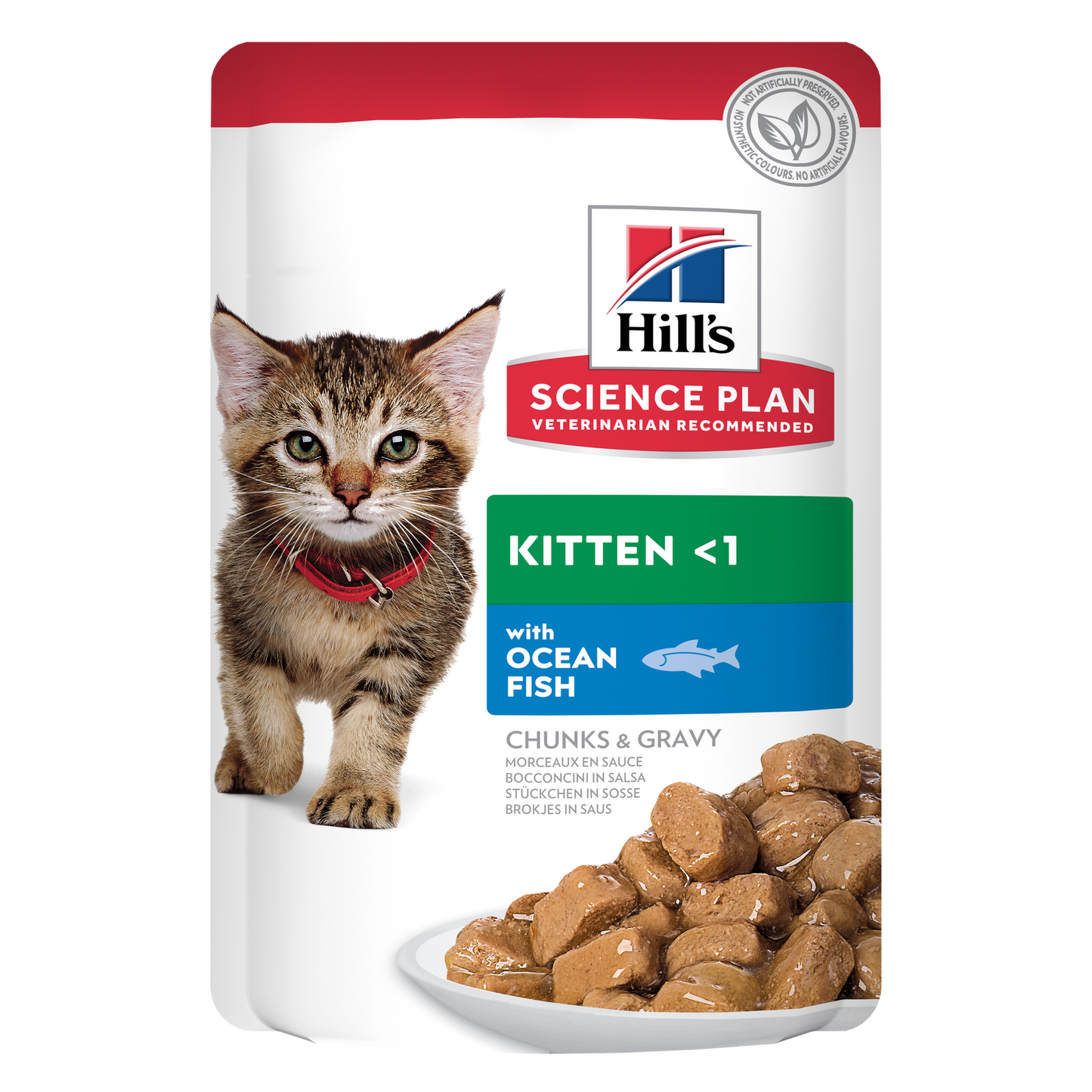 Sachets repas pour chaton Hill’s Science Plan – Poulet et Poisson en sauce (Pack de 12 × 85 g)