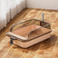 Open Top Cat Litter Box – High Side Tray with Scoop