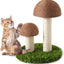 Arbre à chat en sisal naturel avec un adorable motif de champignon