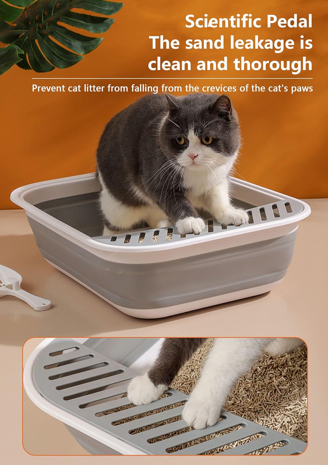 Bacs à litière pour chat - pliables avec pelle