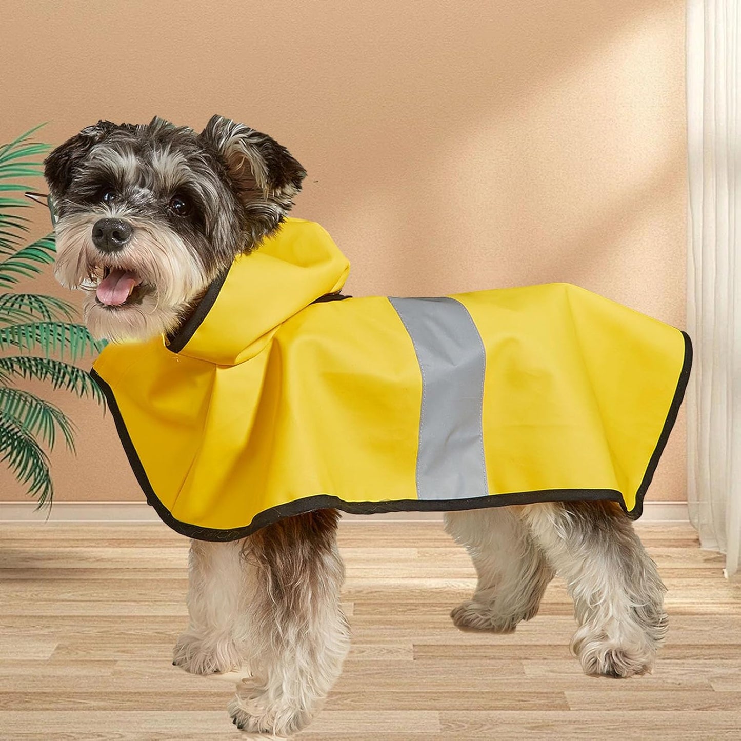 Imperméable pour Chien – Poncho à Capuche avec Bandes Réfléchissantes pour Grands Chiens