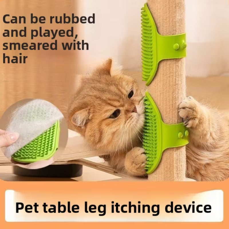 Silicone Cat Scratcher – Wall Corner Grooming & Massage Brush