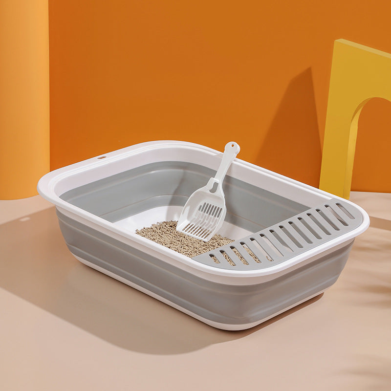 Bacs à litière pour chat - pliables avec pelle