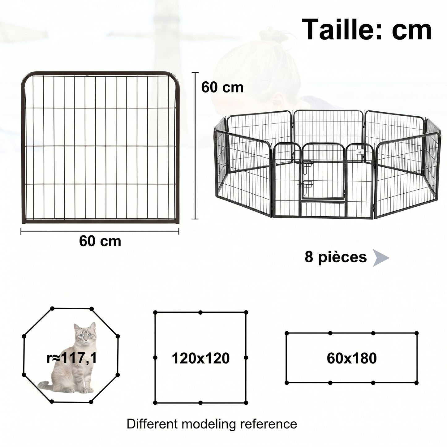 Metal Pet Playpen – Foldable Indoor & Outdoor Exercise Fence
