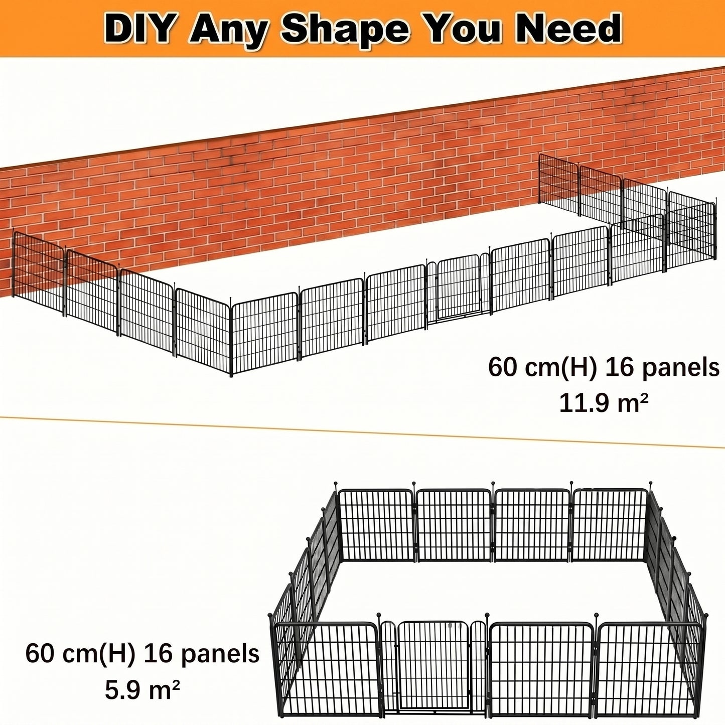 Metal Pet Playpen – Foldable Indoor & Outdoor Exercise Fence