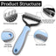 Pet Grooming Brush - Double Sided Shedding & Dematting Undercoat Rake