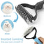 Pet Grooming Brush - Double Sided Shedding & Dematting Undercoat Rake