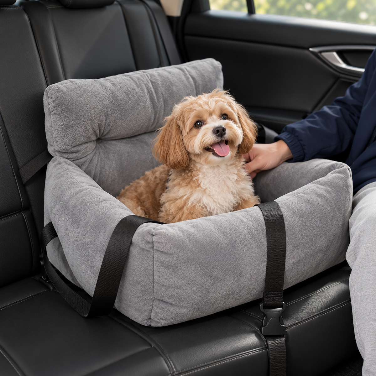 Siège Auto pour Chien et Chat avec Coussin – 53 × 38 × 30 cm