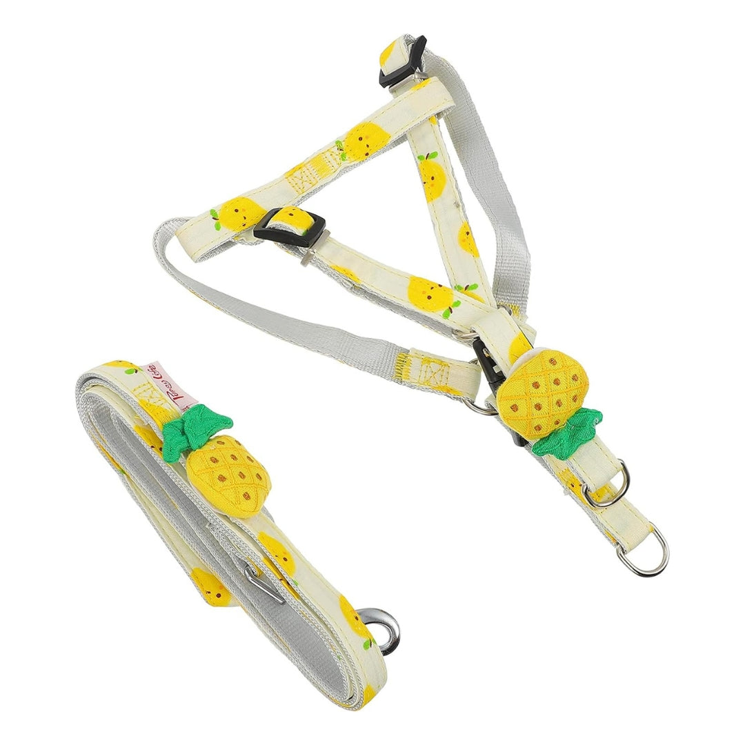 Pineapple Dog Harness & Leash Set – Adjustable Pet Harness