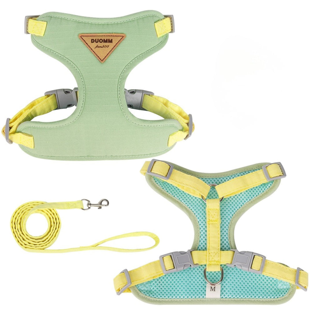 Soft Adjustable Pet Harness & Leash Set for Cats & Small Dogs
