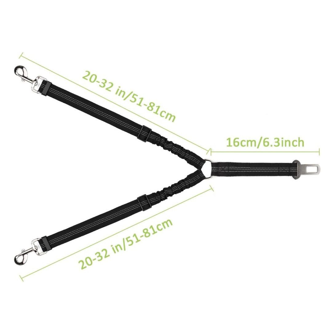 Double Dog Car Seat Belt – Adjustable Safety Restraint