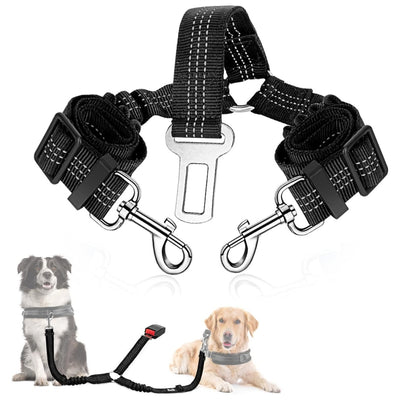Double Dog Car Seat Belt – Adjustable Safety Restraint