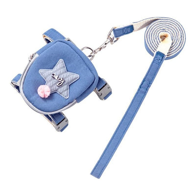 Pet Harness with Backpack & Leash – Adjustable No-Pull Vest