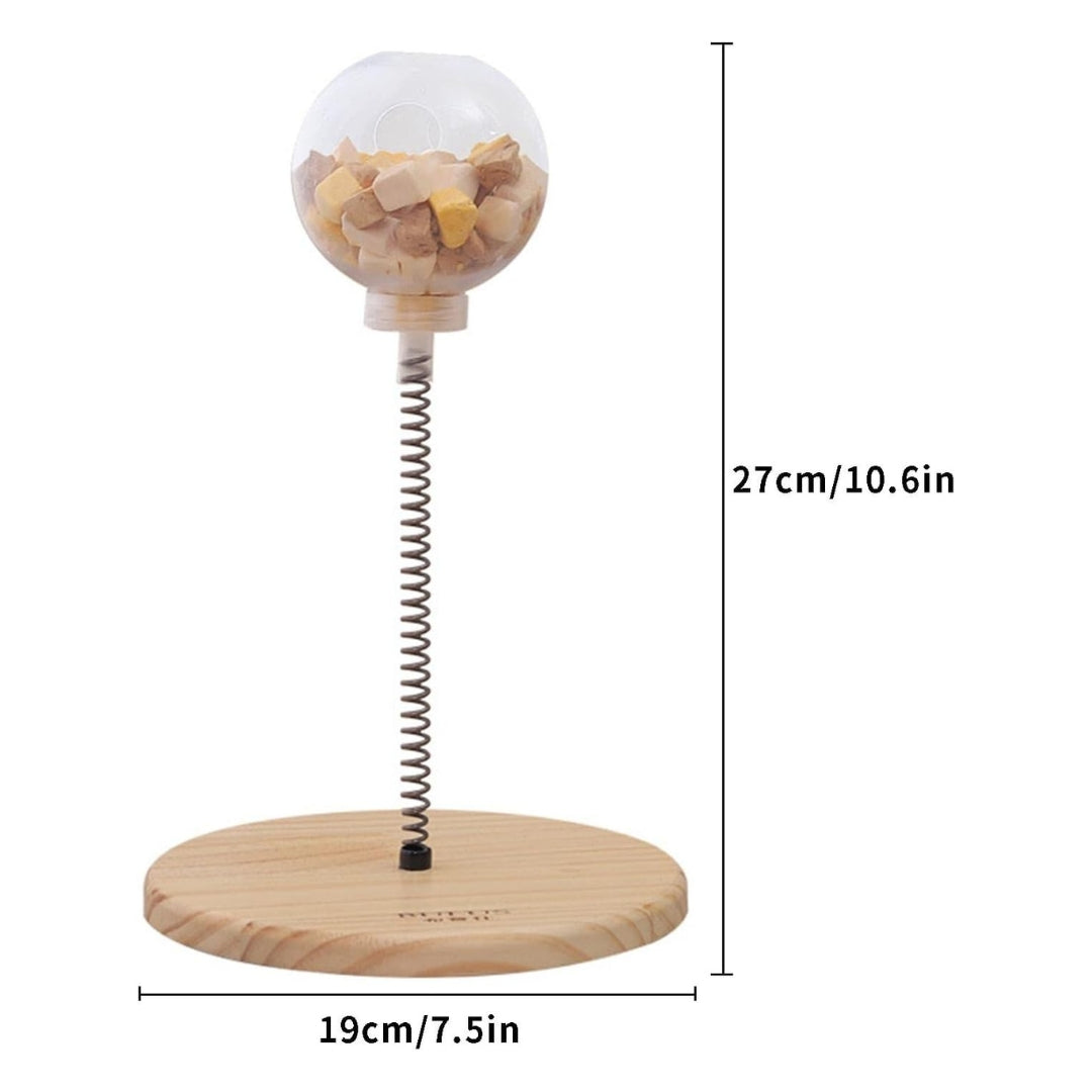 Interactive Cat Treat Ball Feeder with Spring Base