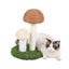 Arbre à chat en sisal naturel avec un adorable motif de champignon