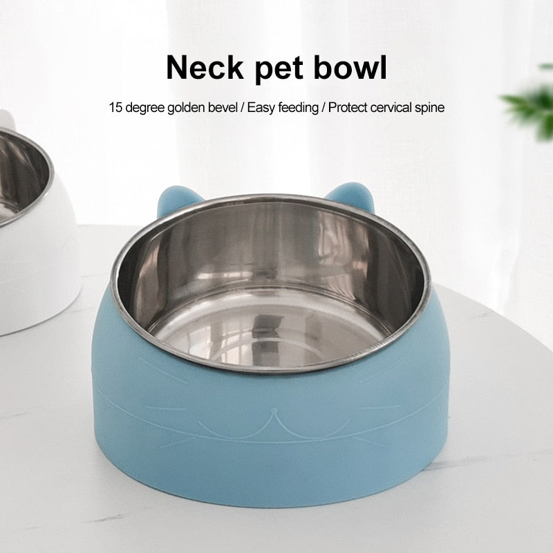 Gamelle pour Chat et Chien - Inclinée en Acier Inoxydable