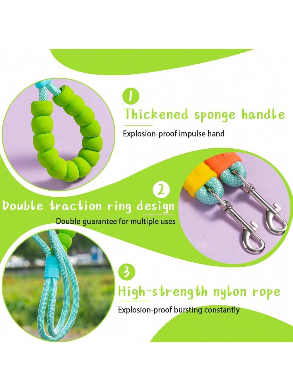Hands-Free Dog Slip Leash – Adjustable Training Lead with Soft Handle