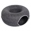Lit tunnel pour chat – Niche en forme de donut résistante aux rayures, pliable et lavable