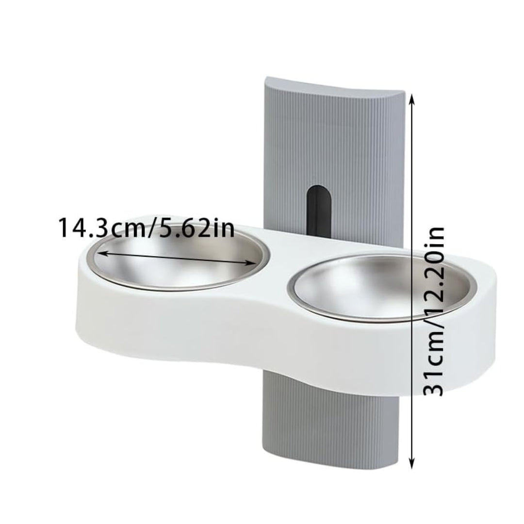 Wall Mounted Pet Feeding Bowl – Adjustable Cat & Dog Bowl