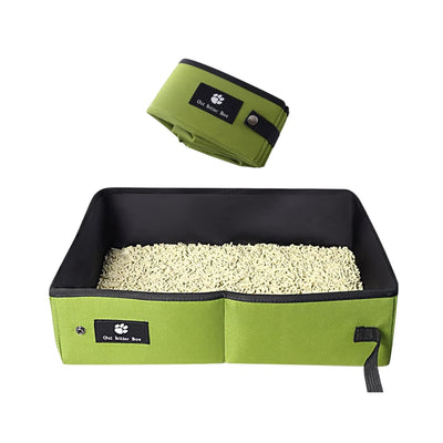 Foldable Cat Litter Tray – Portable Waterproof Travel Litter Box